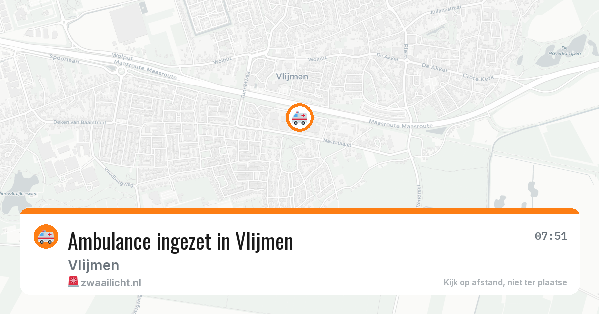 Ambulance ingezet in Vlijmen — 11 aug 2026