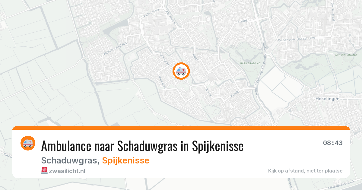 Ambulance naar Schaduwgras in Spijkenisse — 12 aug 2026