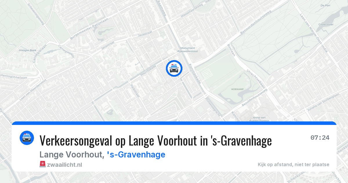 Verkeersongeval op Lange Voorhout in 's-Gravenhage — 2 apr 2026