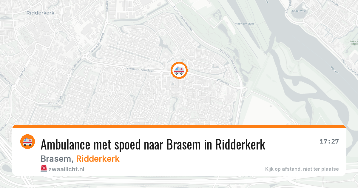 Ambulance met spoed naar Brasem in Ridderkerk — 14 jul 2026