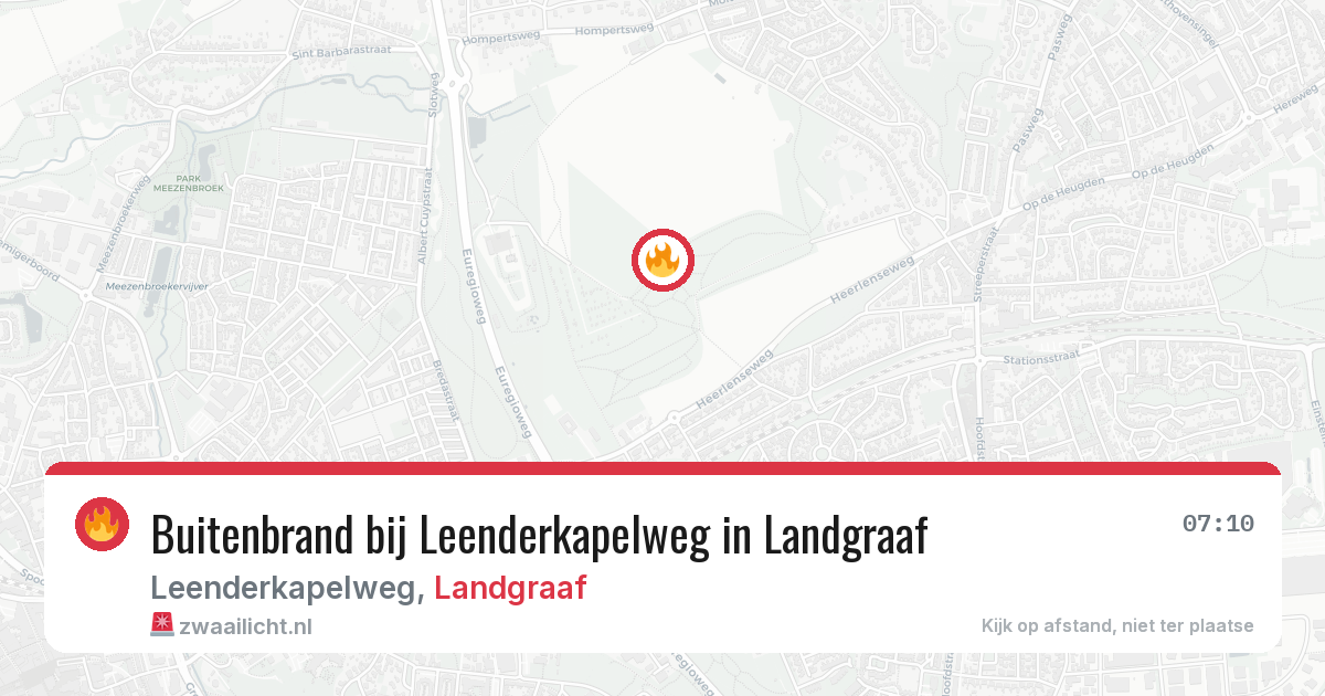 Buitenbrand bij Leenderkapelweg in Landgraaf — 29 jul 2026