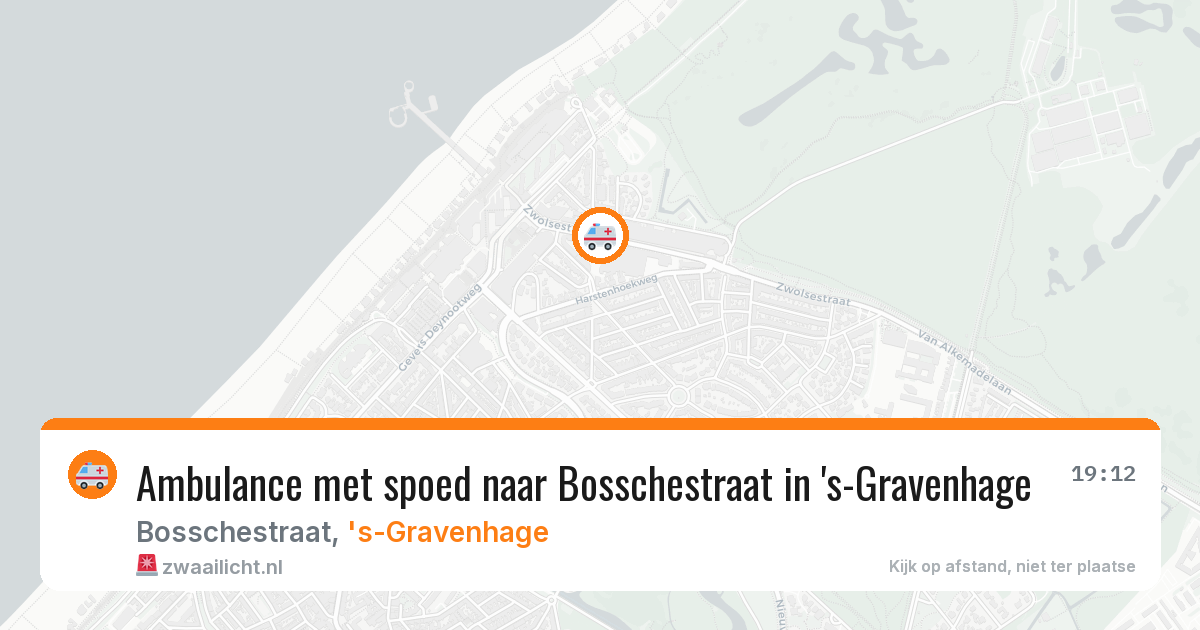 Ambulance met spoed naar Bosschestraat in 's-Gravenhage — 12 aug 2026