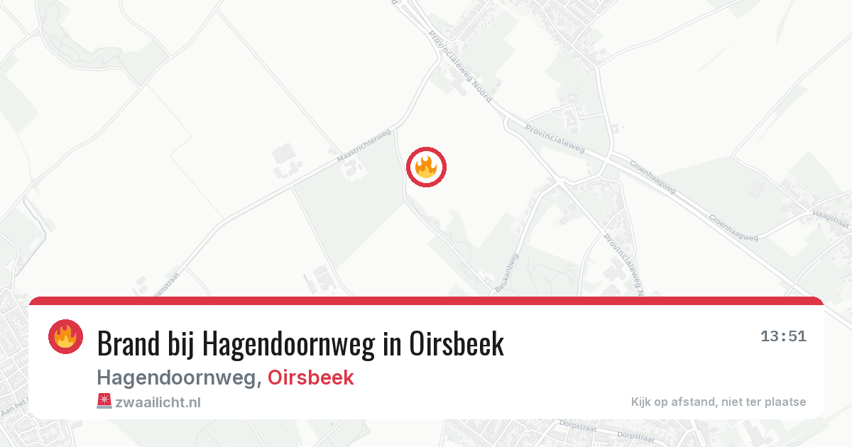 Brand bij Hagendoornweg in Oirsbeek — 30 jun 2026