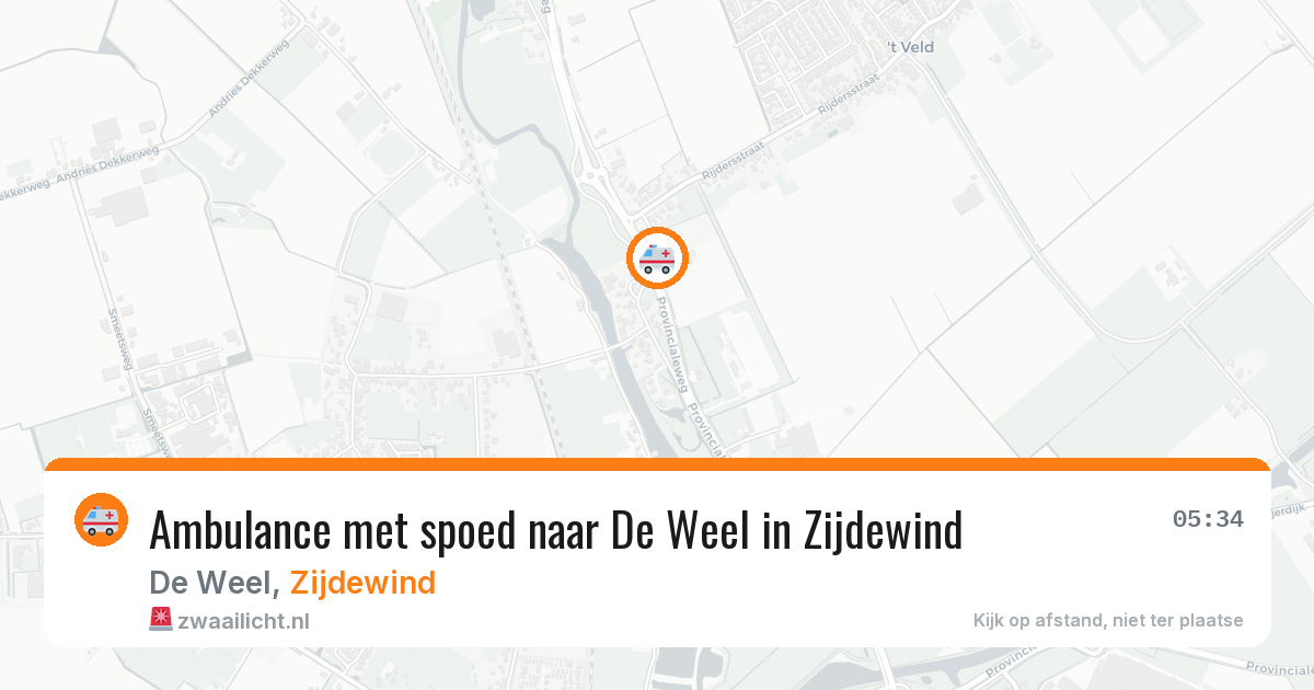 Ambulance met spoed naar De Weel in Zijdewind — 5 feb 2026