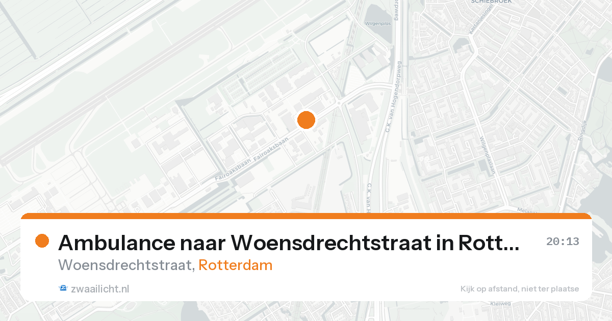 Ambulance naar Woensdrechtstraat in Rotterdam — 25 aug 2026