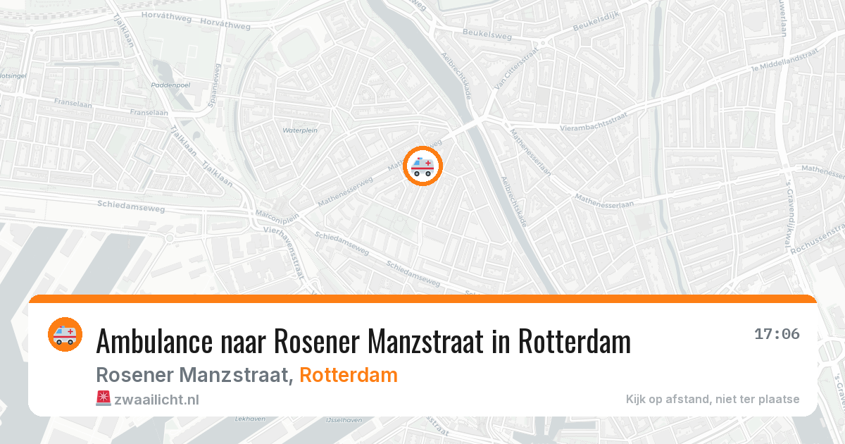 Ambulance naar Rosener Manzstraat in Rotterdam — 29 mei 2026