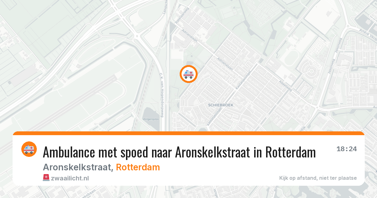 Ambulance met spoed naar Aronskelkstraat in Rotterdam — 26 jul 2026