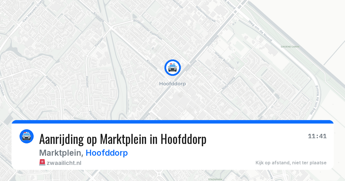 Aanrijding op Marktplein in Hoofddorp — 29 jun 2026