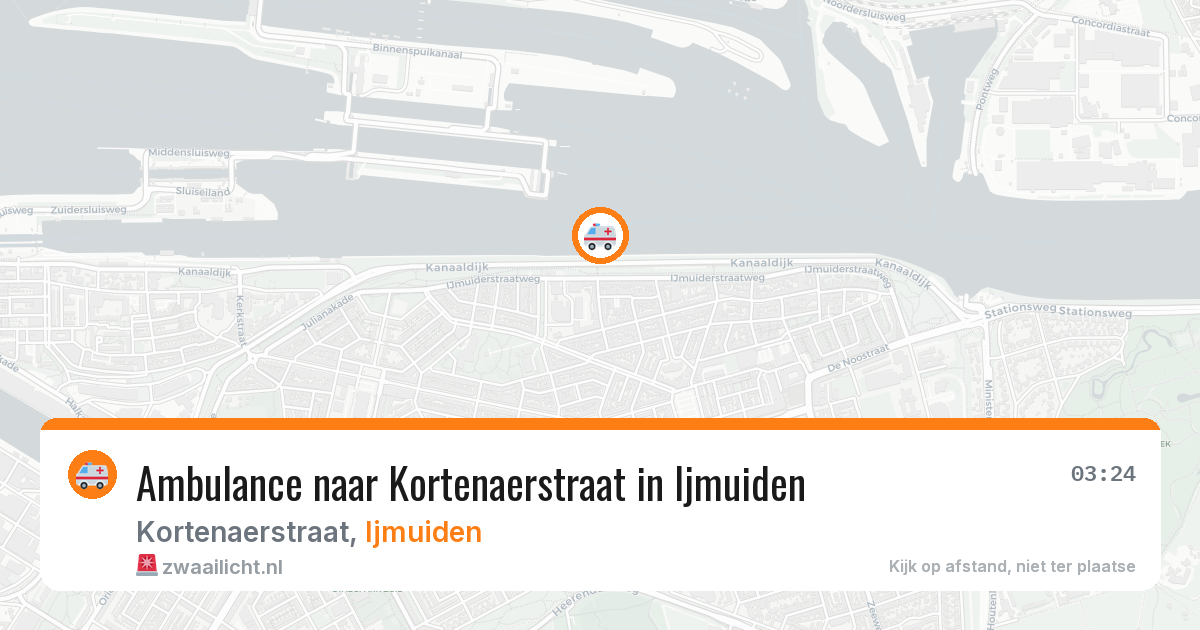 Ambulance naar Kortenaerstraat in Ijmuiden — 15 apr 2026