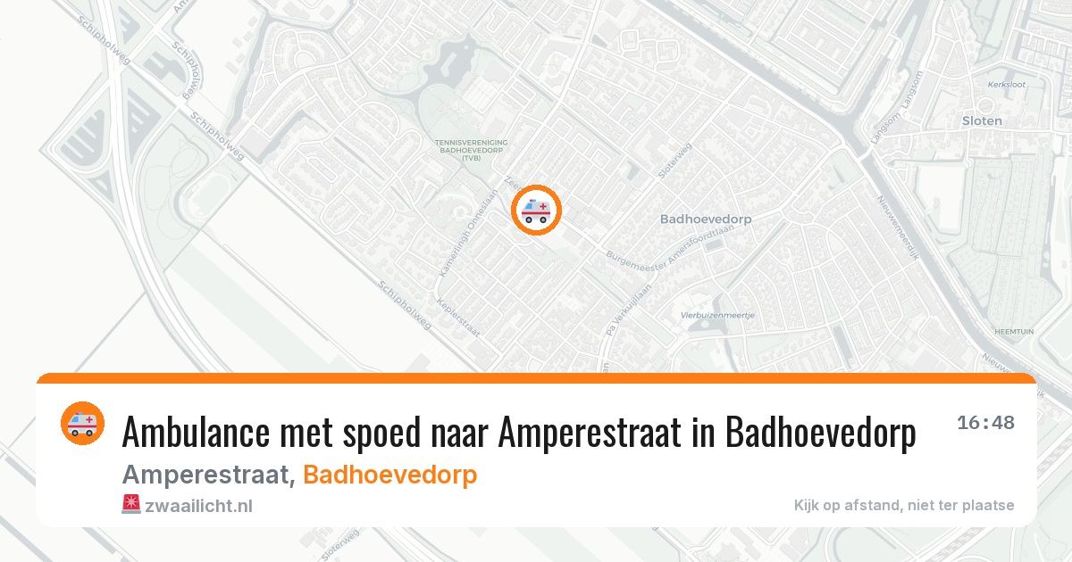 Ambulance met spoed naar Amperestraat in Badhoevedorp — 29 jan 2026