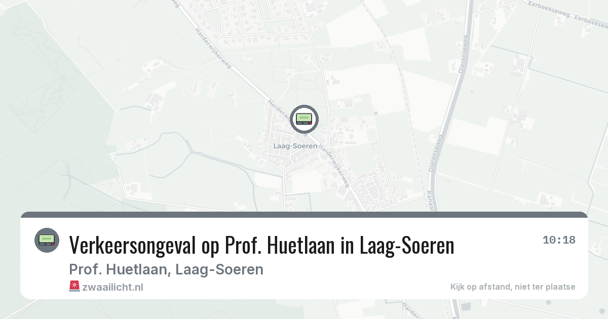Verkeersongeval op Prof. Huetlaan in Laag-Soeren — 21 jun 2026