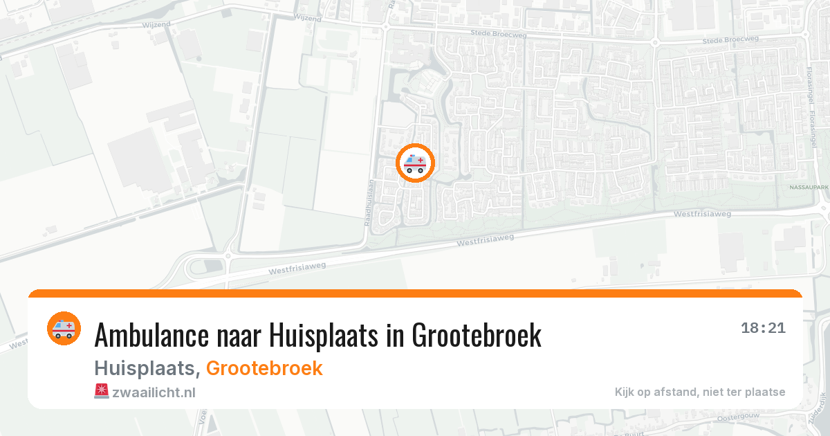 Ambulance naar Huisplaats in Grootebroek — 23 apr 2026