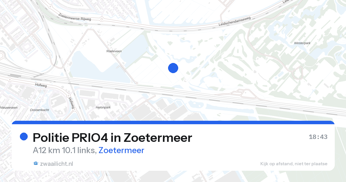 Politie PRIO4 in Zoetermeer — 28 aug 2026 | 🚨 Zwaailicht.nl
