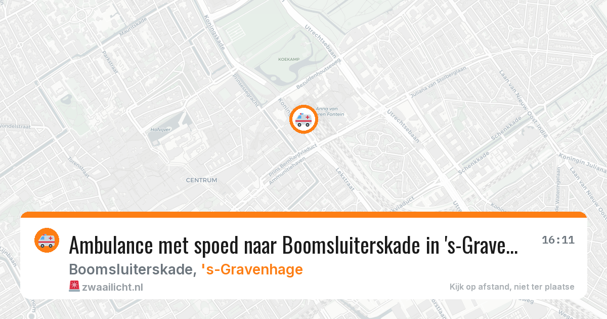 Ambulance met spoed naar Boomsluiterskade in 's-Gravenhage — 14 apr 2026