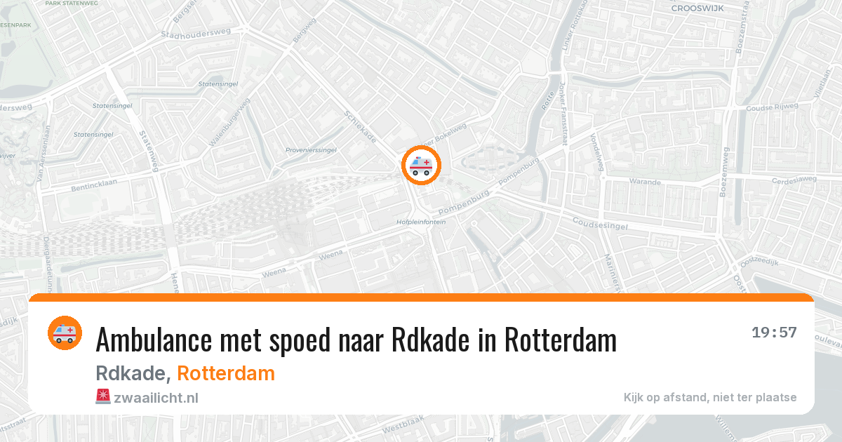 Ambulance met spoed naar Rdkade in Rotterdam — 22 jun 2026