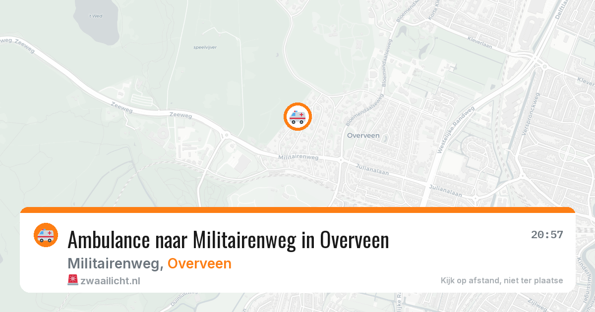 Ambulance naar Militairenweg in Overveen — 12 aug 2026