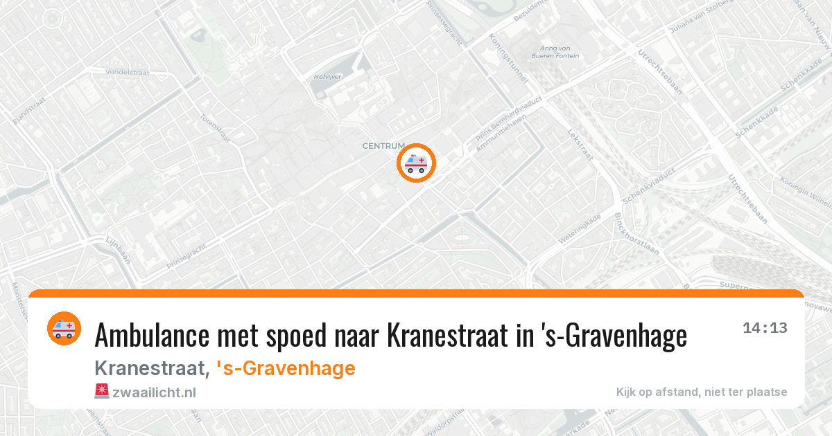 Ambulance met spoed naar Kranestraat in 's-Gravenhage — 19 apr 2026