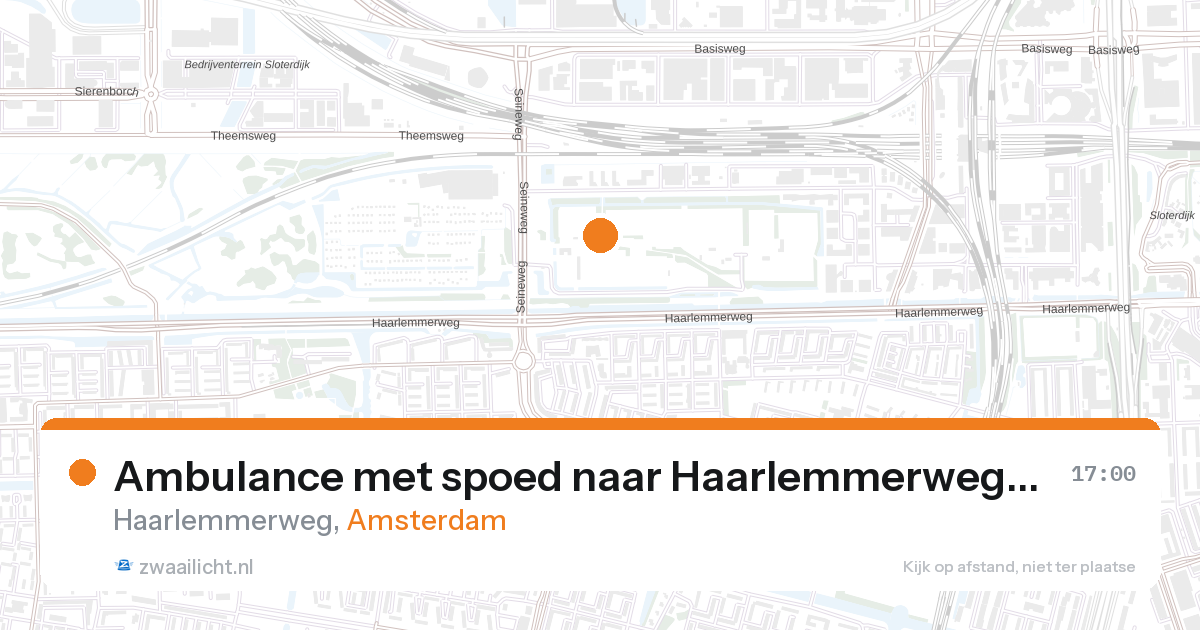 Ambulance met spoed naar Haarlemmerweg in Amsterdam — 28 aug 2026
