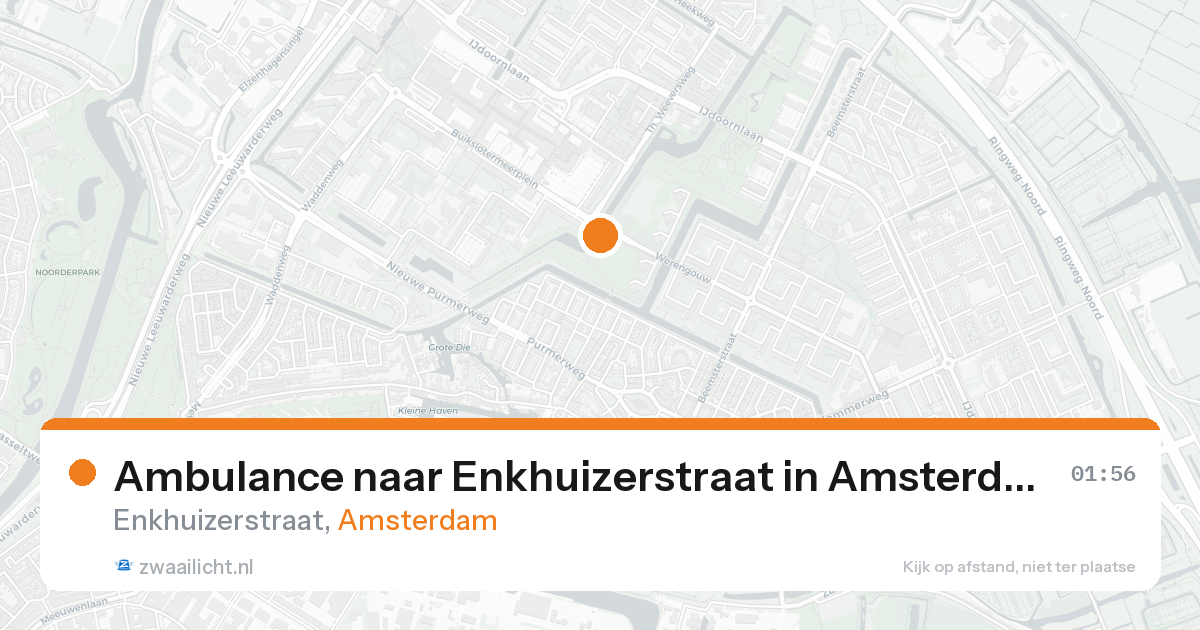 Ambulance naar Enkhuizerstraat in Amsterdam — 11 jun 2026