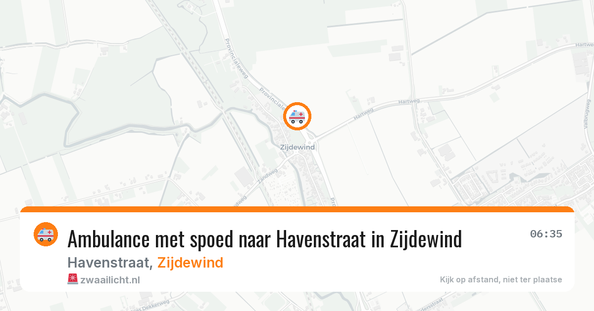Ambulance met spoed naar Havenstraat in Zijdewind — 10 mei 2026