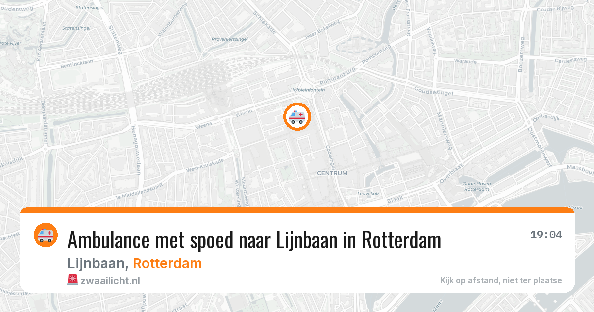 Ambulance met spoed naar Lijnbaan in Rotterdam — 3 apr 2026