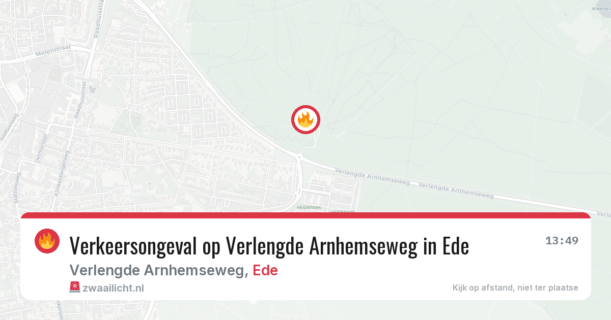Verkeersongeval op Verlengde Arnhemseweg in Ede — 18 mrt 2026