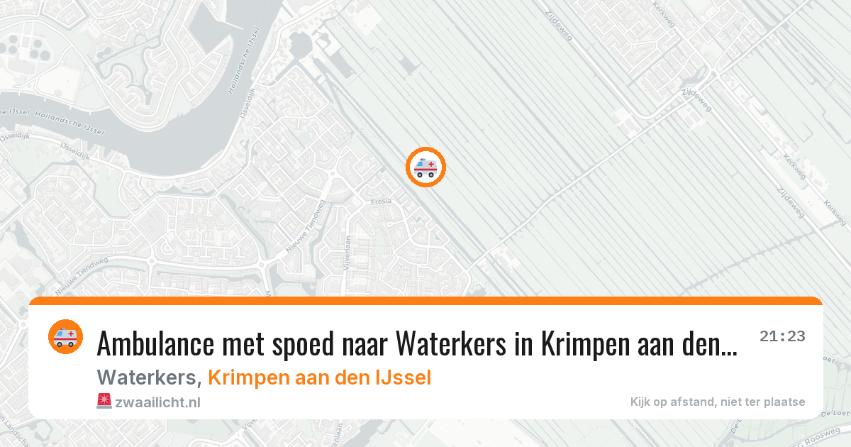 Ambulance met spoed naar Waterkers in Krimpen aan den IJssel — 26 mei 2026