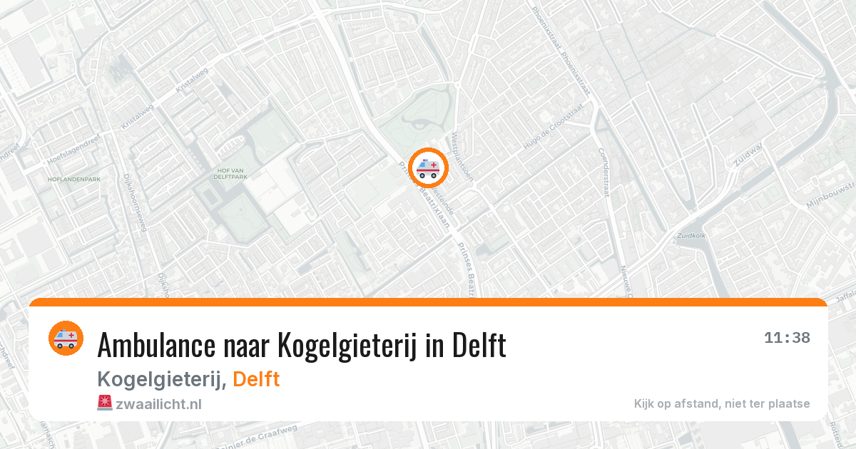 Ambulance naar Kogelgieterij in Delft — 30 mei 2026