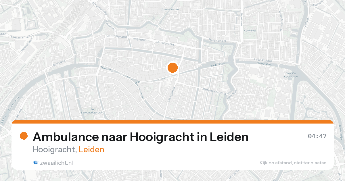Ambulance naar Hooigracht in Leiden — 23 aug 2026