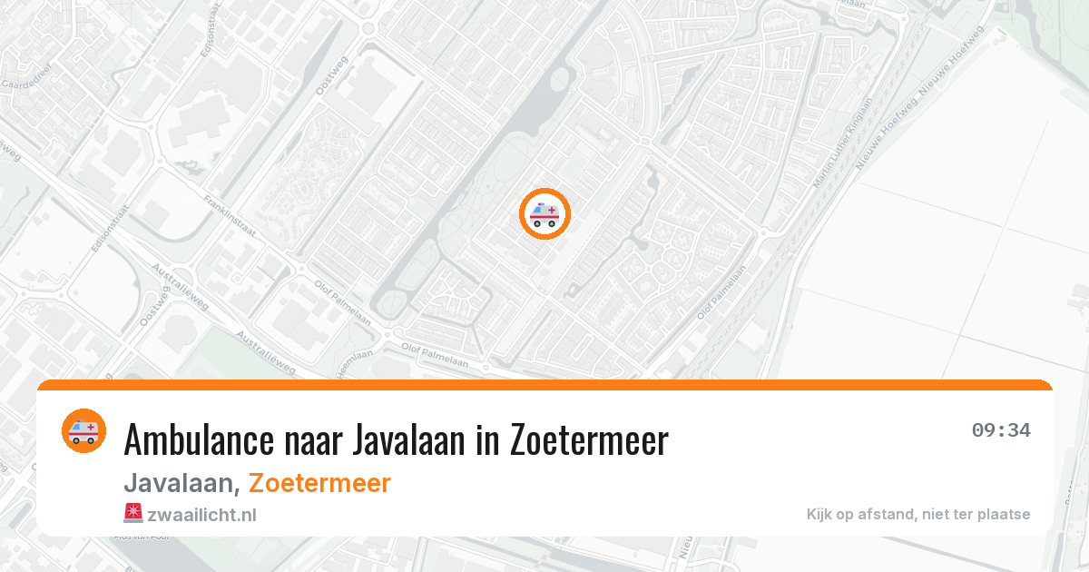 Ambulance naar Javalaan in Zoetermeer — 18 mrt 2026