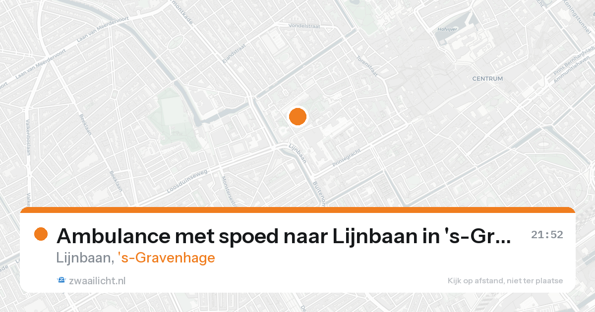 Ambulance met spoed naar Lijnbaan in 's-Gravenhage — 17 aug 2026