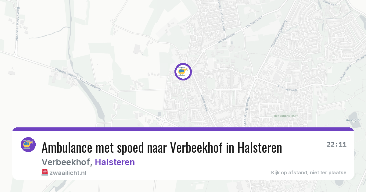 Ambulance met spoed naar Verbeekhof in Halsteren — 4 jul 2026