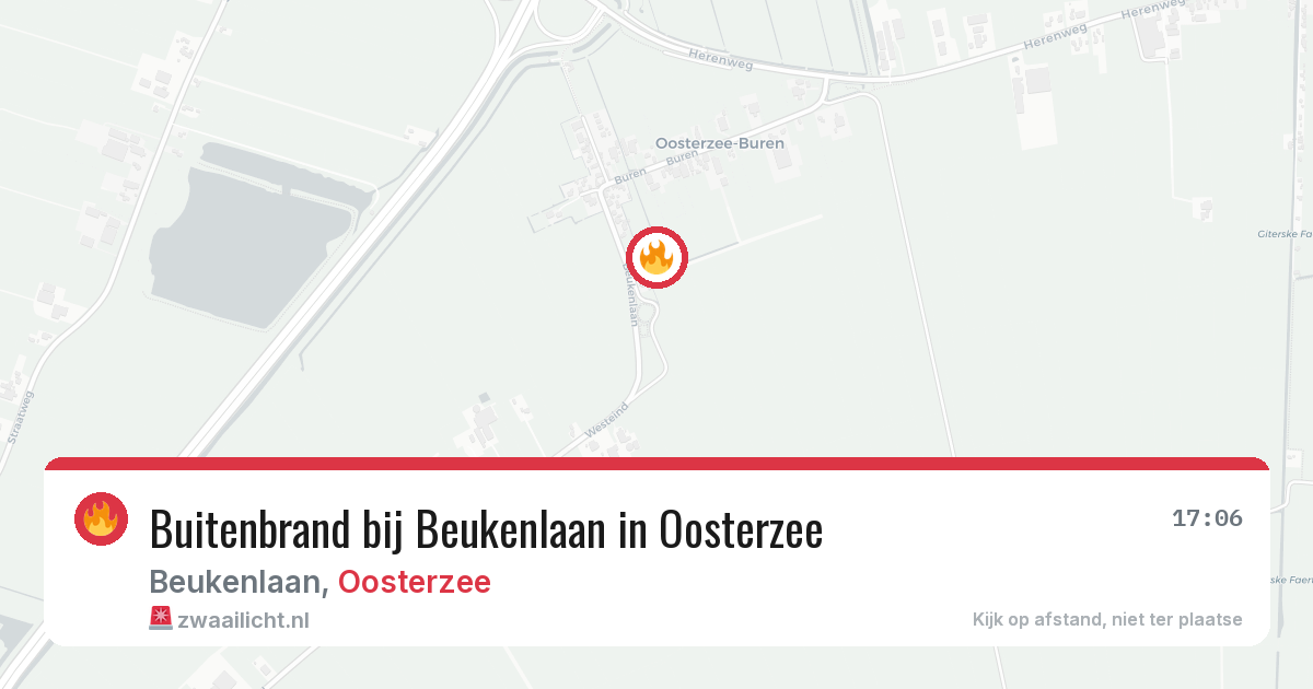 Buitenbrand bij Beukenlaan in Oosterzee — 17 jun 2026