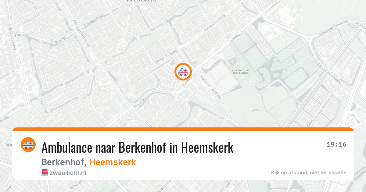 Ambulance naar Berkenhof in Heemskerk — 7 apr 2026