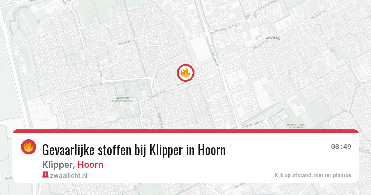 Gevaarlijke stoffen bij Klipper in Hoorn — 2 apr 2026