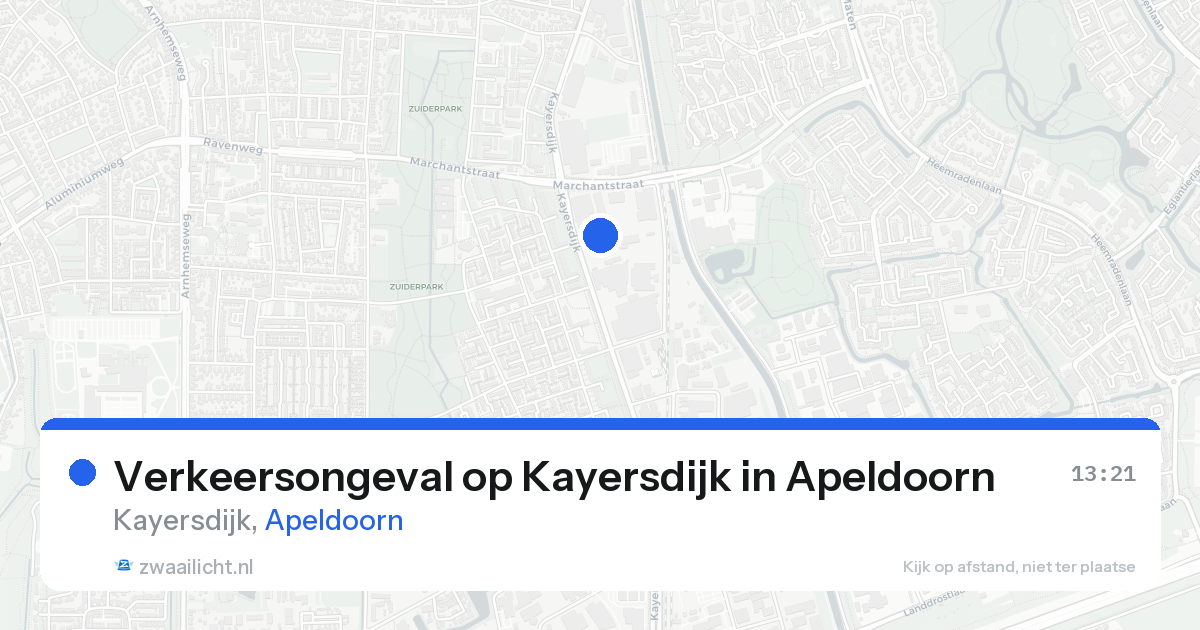 Verkeersongeval op Kayersdijk in Apeldoorn — 17 aug 2026