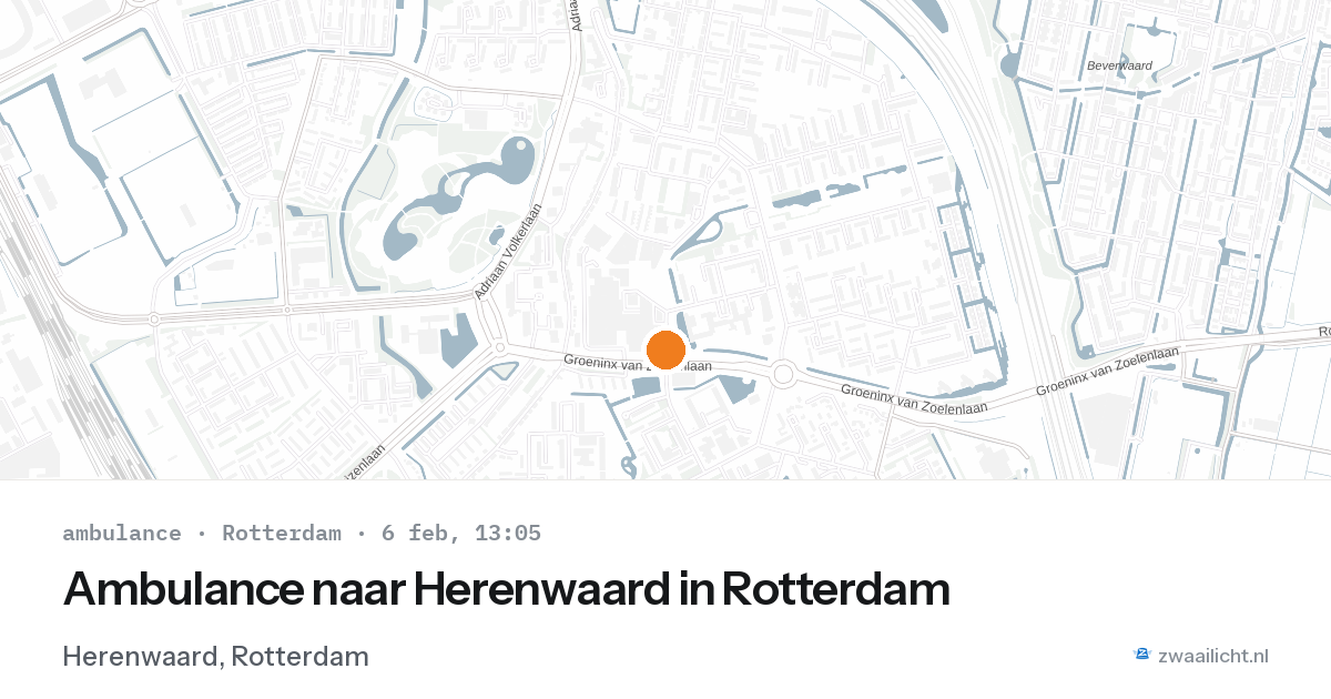 Ambulance naar Herenwaard in Rotterdam — 6 feb 2026