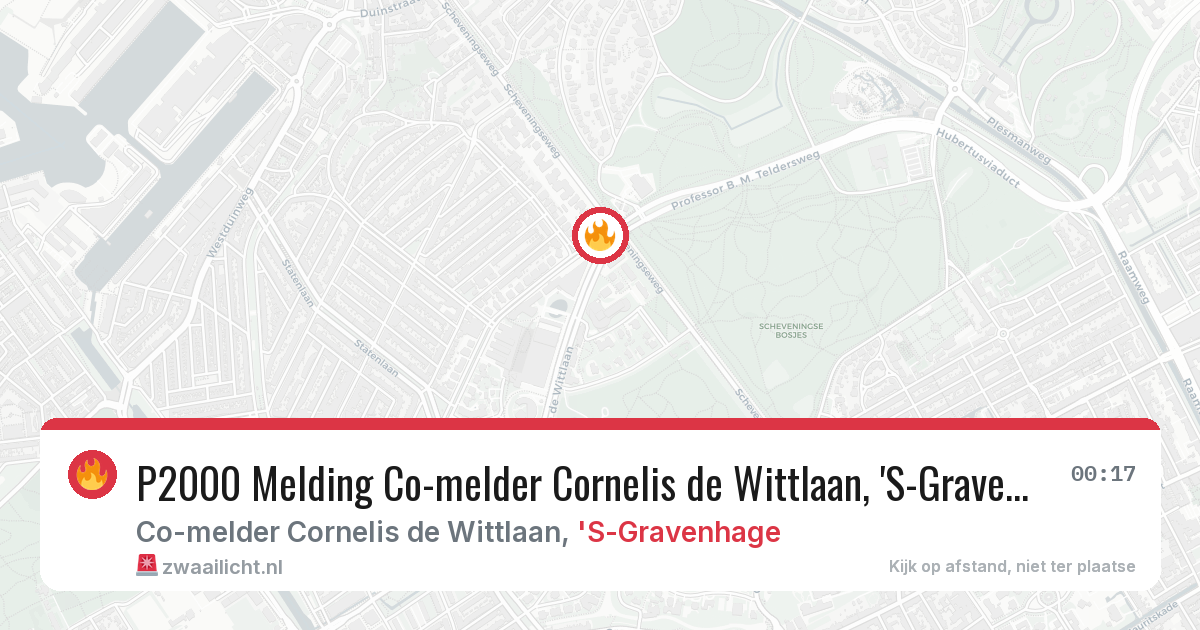 P2000 Melding Co-melder Cornelis de Wittlaan, 'S-Gravenhage — 8 feb 2026