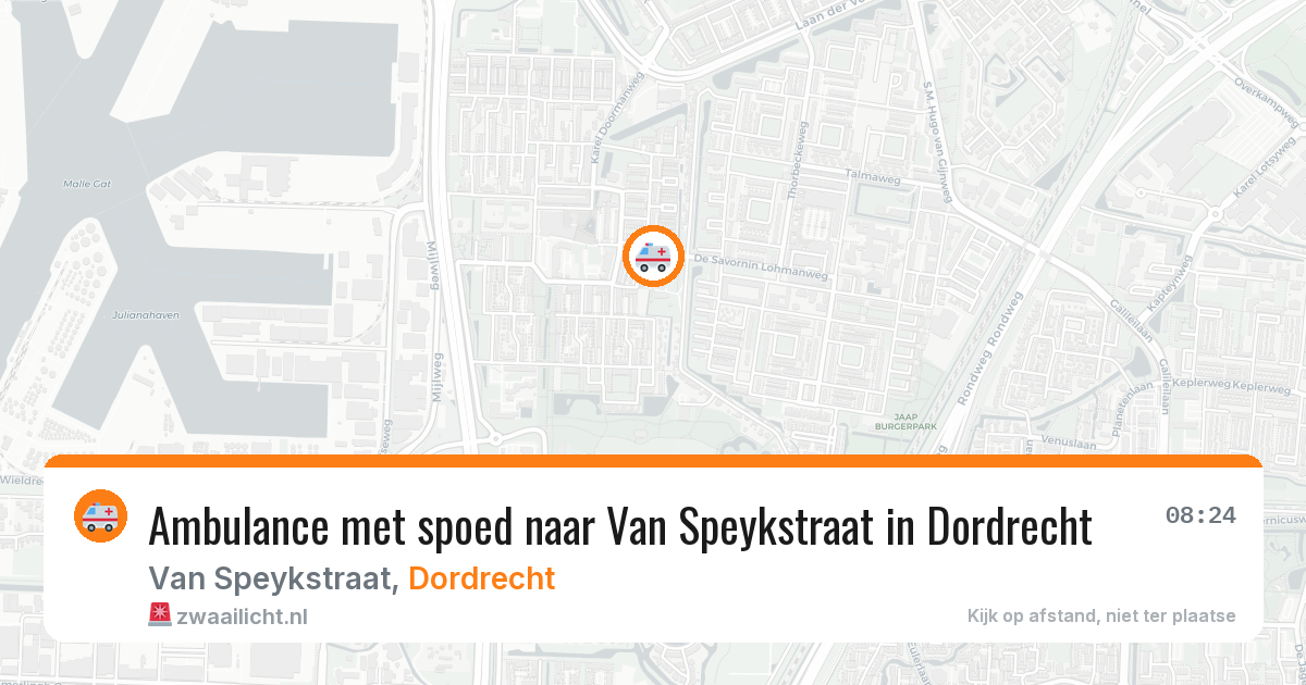 Ambulance met spoed naar Van Speykstraat in Dordrecht — 26 jan 2026