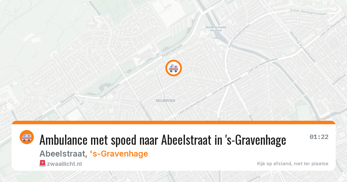 Ambulance met spoed naar Abeelstraat in 's-Gravenhage — 23 apr 2026