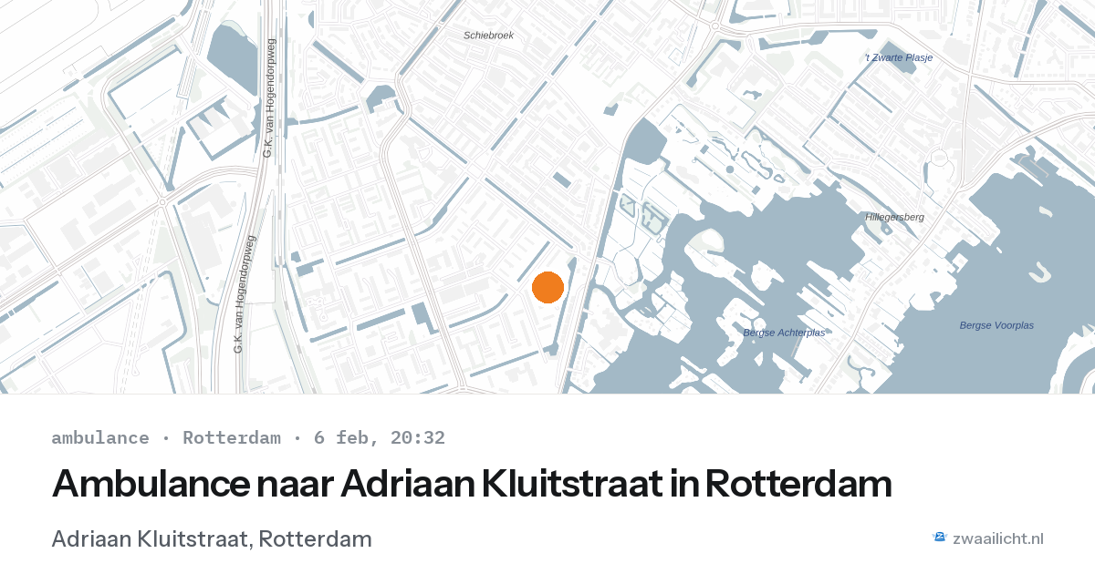 Ambulance naar Adriaan Kluitstraat in Rotterdam — 6 feb 2026