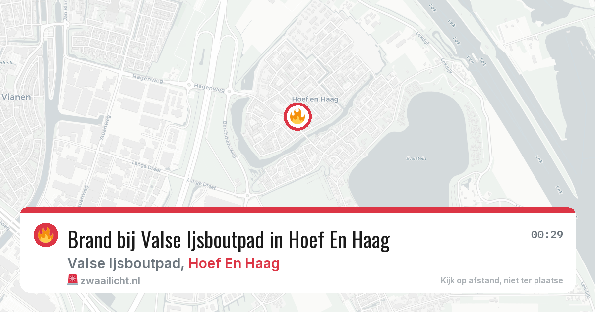 Brand bij Valse Ijsboutpad in Hoef En Haag — 25 apr 2026