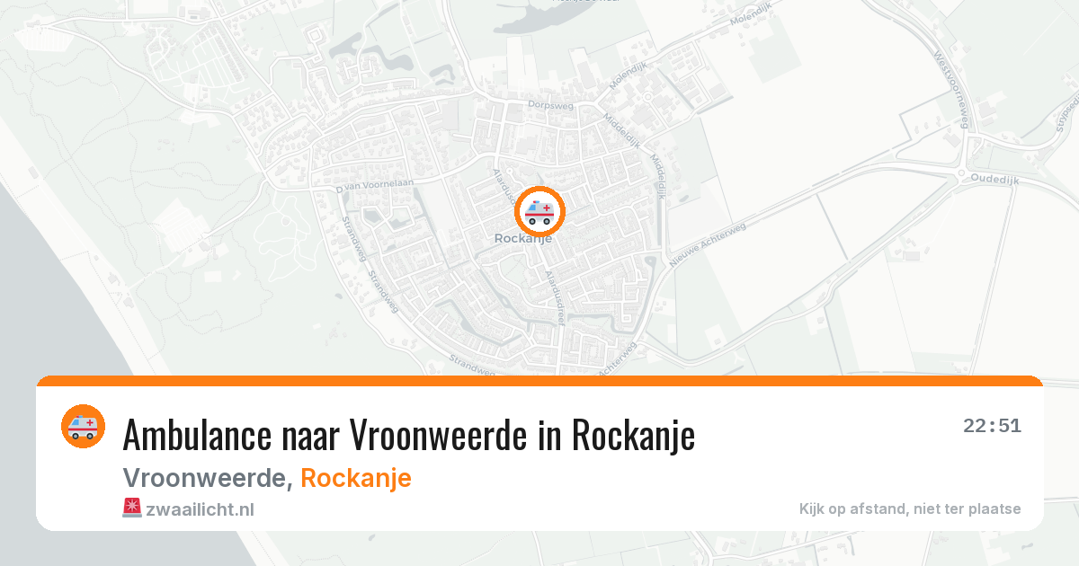 Ambulance naar Vroonweerde in Rockanje — 11 apr 2026