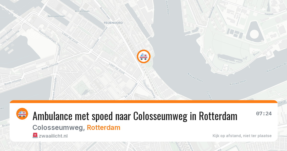 Ambulance met spoed naar Colosseumweg in Rotterdam — 5 jun 2026
