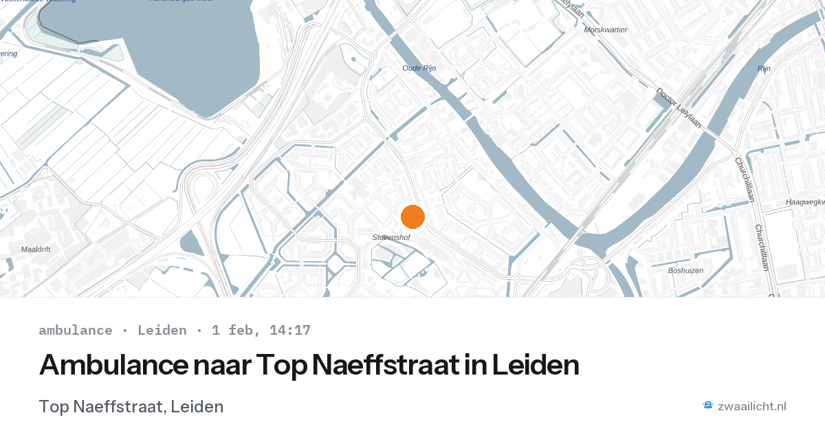 Ambulance naar Top Naeffstraat in Leiden — 1 feb 2026