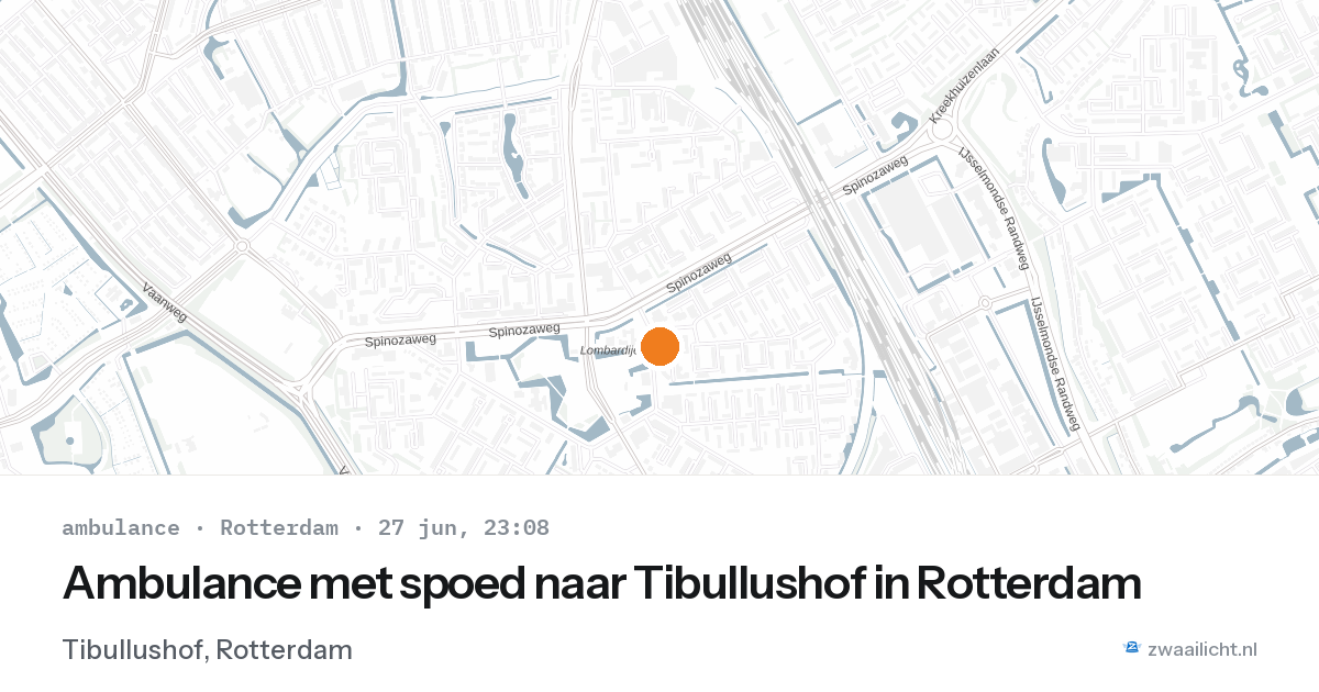 Ambulance met spoed naar Tibullushof in Rotterdam — 27 jun 2026
