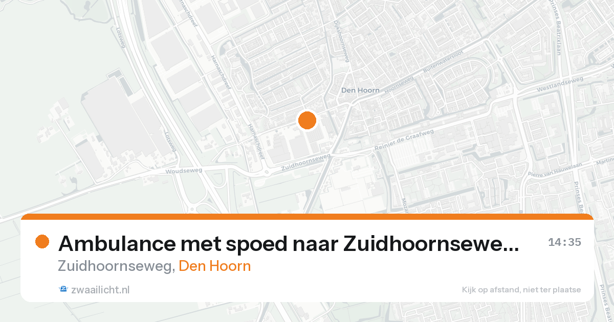 Ambulance met spoed naar Zuidhoornseweg in Den Hoorn — 15 aug 2026