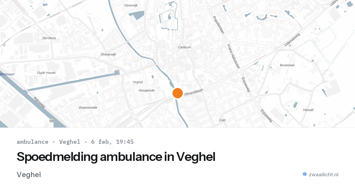 Spoedmelding ambulance in Veghel — 6 feb 2026