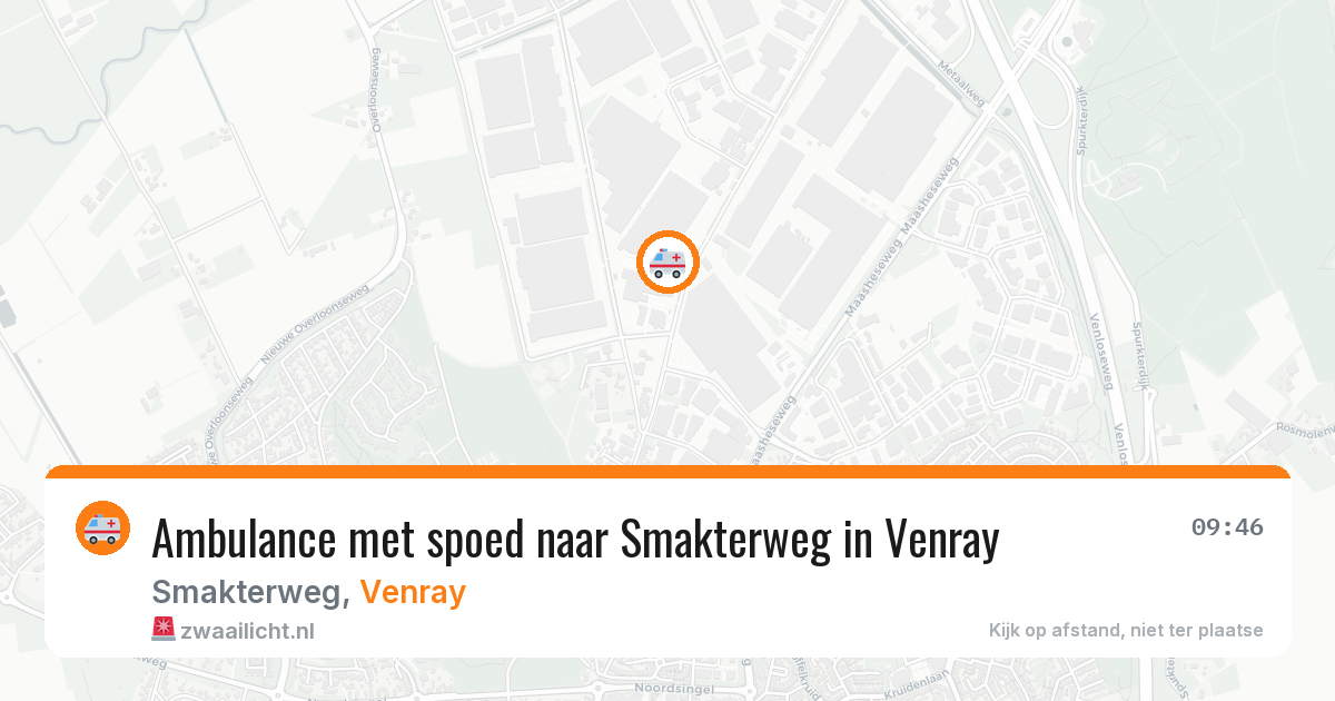 Ambulance met spoed naar Smakterweg in Venray — 29 jun 2026