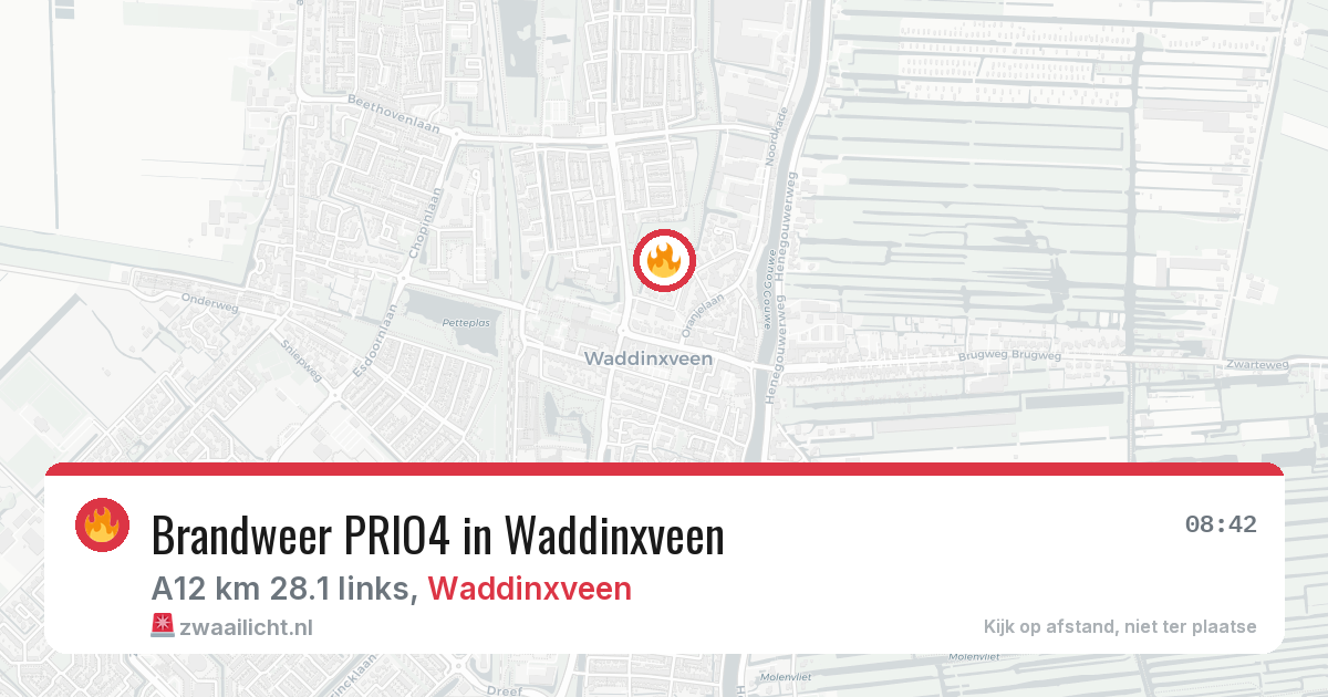 Brandweer PRIO4 in Waddinxveen — 19 jul 2026 | 🚨 Zwaailicht.nl